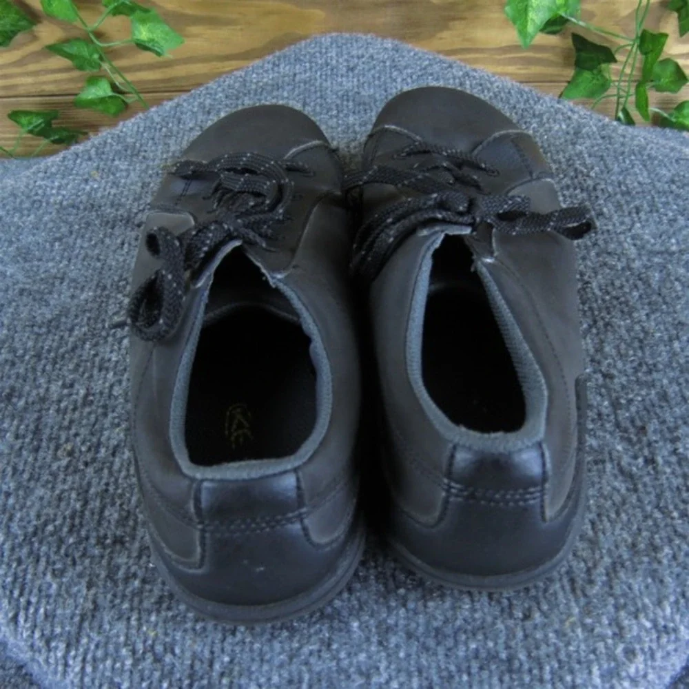 KEEN Sneaker  Boys Y 5 Medium Athletic Black‎ Leather Lace Up